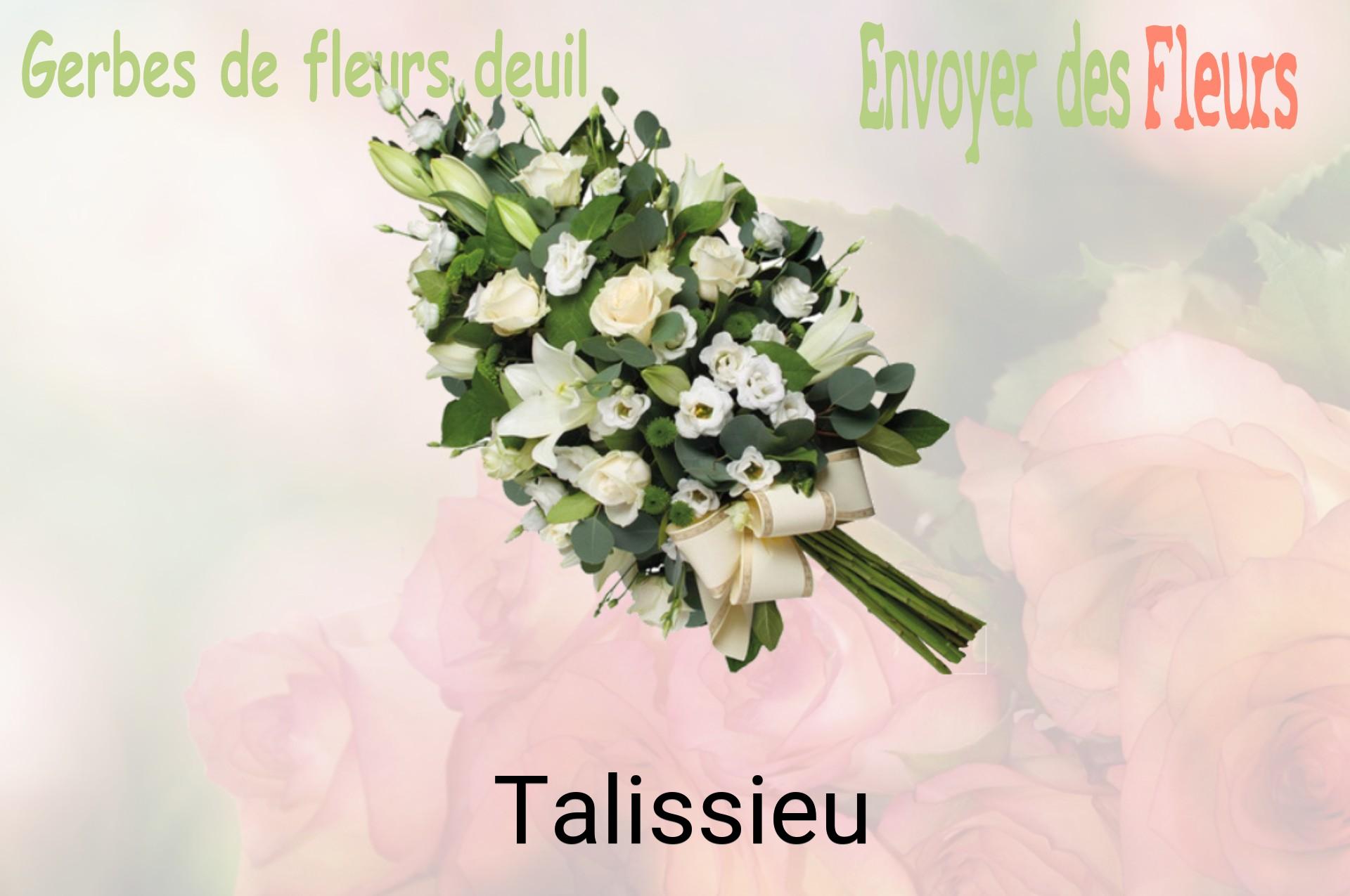 Gerbe de fleurs de deuil livrée à Talissieu